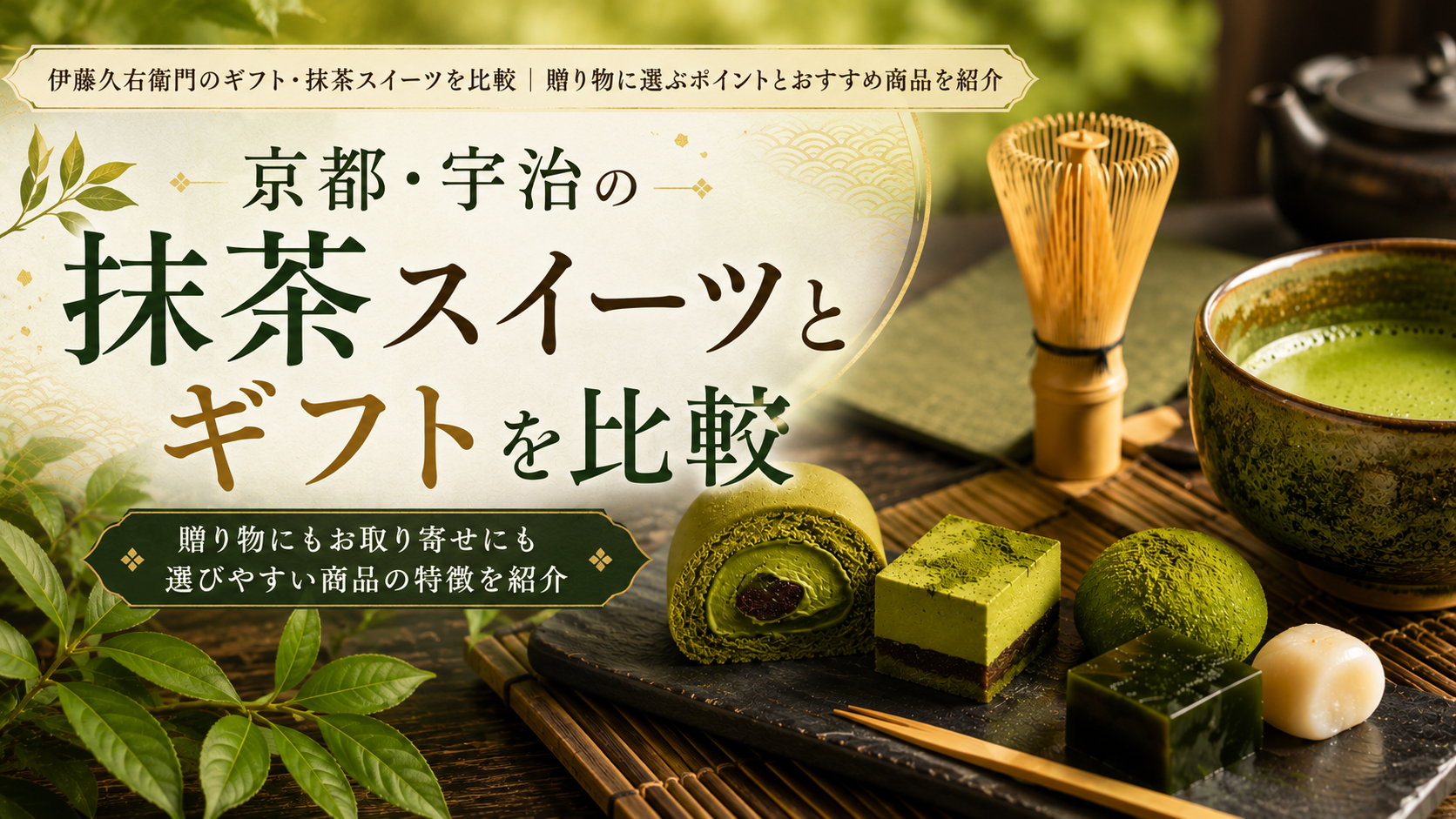 抹茶スイーツとギフト比較